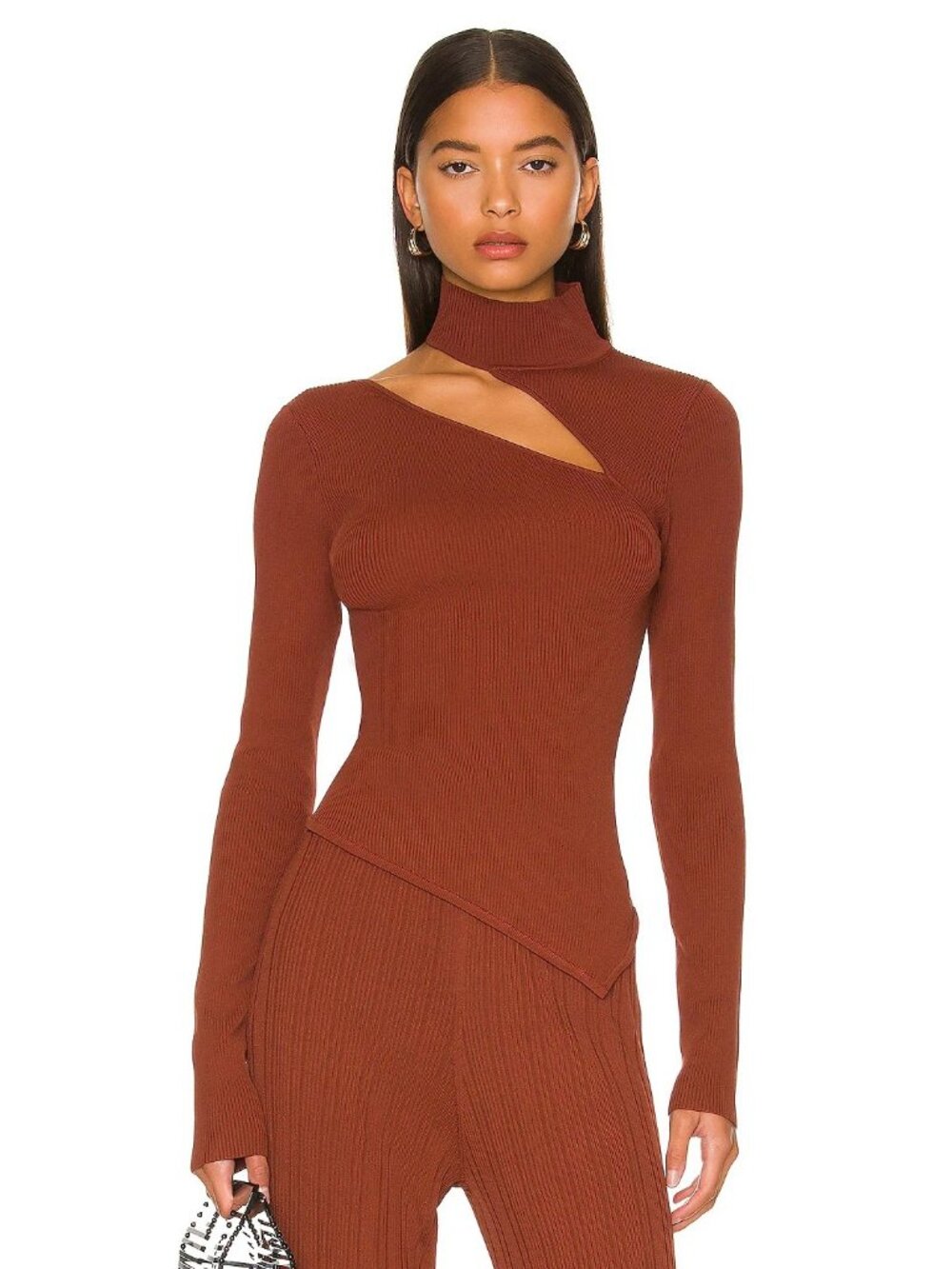 Cult Gaia Krislyn Top in Ember Brown